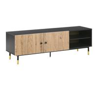 Beliani TV Stand ABILEN Brown/ Black, Black
