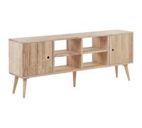 Beliani Tv Stand Chandler Wood Light Brown