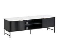 Beliani Tv Stand Glastonbury Marble/ Black