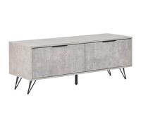 Beliani Tv Stand Halston Grey Concrete Effect