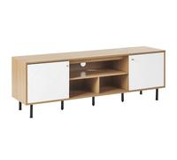 Beliani Tv Stand Palmer Brown/ White