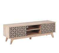 Beliani TV Stand PRESCOT Light Brown, Brown