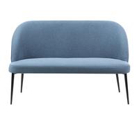Beliani Upholstered Bench 2 Seater Osby Fabric Blue