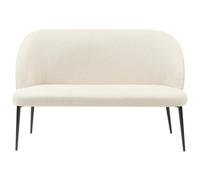 Dining Bench 2 Seater OSBY Fabric Light Beige
