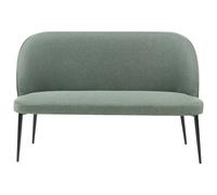 Beliani Upholstered Bench 2 Seater Osby Fabric Light Green