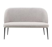 Beliani Upholstered Bench 2 Seater Osby Fabric Light Grey