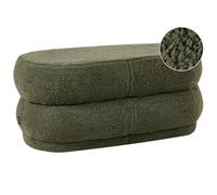 Beliani Upholstered Bench Ellendale Boucle Green