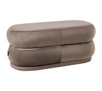 Beliani Upholstered Bench Ellendale Velvet Dark Brown