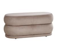 Beliani Upholstered Bench Ellendale Velvet Taupe