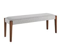 Beliani Upholstered Bench Elyria Fabric Dark Brown/ Grey