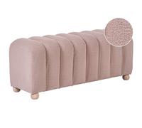Beliani Upholstered Bench Idyllwild Boucle Beige