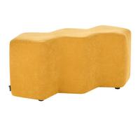 Beliani Upholstered Bench Littleton Fabric Mustard