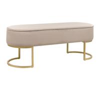 Beliani Upholstered Bench Milry Velvet Beige