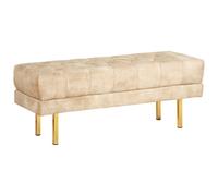 Beliani Upholstered Bench Roseville Velvet Beige