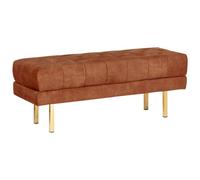 Beliani Upholstered Bench Roseville Velvet Dark Red