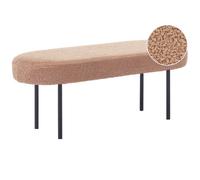 Upholstered Bench WOLFEBORO Boucle Light Brown