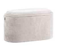 Beliani Upholstered Storage Bench Artas Chenille Grey
