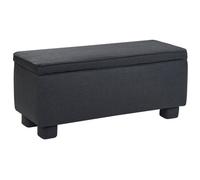 Beliani Upholstered Storage Bench Ithaca Fabric Black