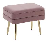 Beliani Upholstered Storage Bench Odessa Velvet Pink