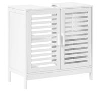 Beliani Vanity Unit Missoula 60 Cm Bamboo White