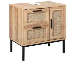 Beliani Vanity Unit Rosell 60 Cm Light Brown