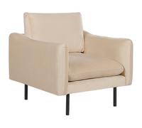 Beliani Velvet Armchair Beige Vinterbro