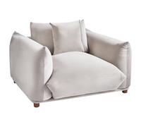 Beliani Velvet Armchair Taupe Luvos