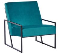 Beliani Velvet Armchair Teal Delary