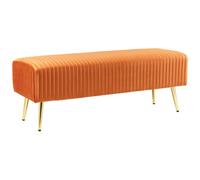 Upholstered Bench PATERSON Velvet Orange