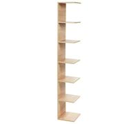 Beliani Wall Bookshelf Eston 190 Cm Light Brown