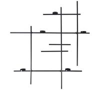 Beliani Wall Candle Holder PORTO 74 cm Black, Black