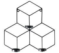 Beliani Wall Candle Holder Tarouca 31 Cm Metal Black