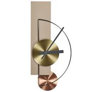 Beliani Wall Clock Cevins 31 Cm Metal Beige