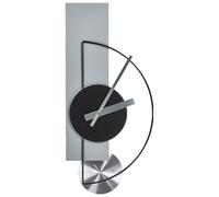 Beliani Cevins 31cm Light Grey Metal Wall Clock, Grey