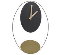 Beliani Wall Clock Manigod Metal Black