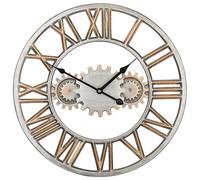 Beliani Wall Clock Seon 46 Cm Metal Silver