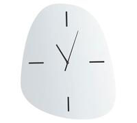 Beliani Wall Clock Silver Glass Minimalist Minimalistic Frame Irregular | Does Not Require Assembly, 45 x 54 cm