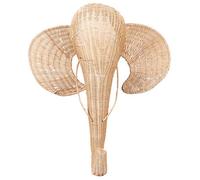 Wall Decor Elephant GRUNEY Rattan 83 cm Natural