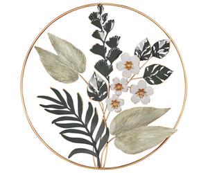 Beliani Wall Decor Flower Dubnium Metal 70 Cm Green