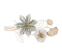 Beliani Wall Decor Flower Europium Metal 46 Cm Gold