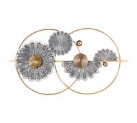 Beliani Wall Decor Flower Promethium Metal 51 Cm Gold