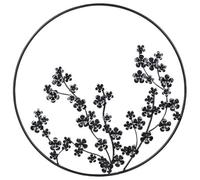 Beliani Wall Decor Flower Strontium Metal 70 Cm Black