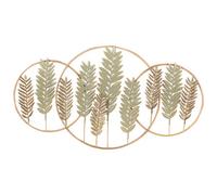 Beliani Wall Decor Leaf Copernicium Metal 50 Cm Gold