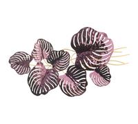 Beliani Wall Decor Leaf HOLMIUM Metal 50 cm Purple, Purple