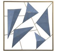 Beliani Wall Decor Zinc Metal 50 Cm Blue