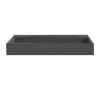 Beliani Wall Hung Basin Quenko 800 X 460 mm Mineral Cast Black