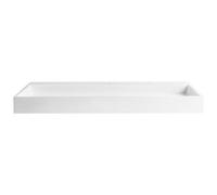 Beliani Wall Hung Basin Quenko White 1200 X 460 mm Mineral Cast