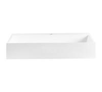 Beliani Wall Hung Basin Quenko White 500 X 380 mm Mineral Cast