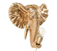 Beliani Wall Lamp Animal-Themed Bedside Light Bedroom Reading Lamp Gold Elephanti