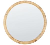 Beliani Wall Mirror Anlezy 80 Cm 80 Cm Rattan Natural